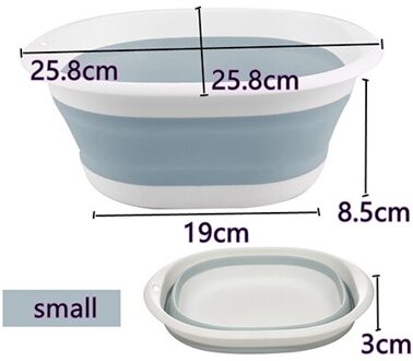 Plastic Vouwen Bassins Draagbare Wastafels Vouwen Wastobbe Badkamer Keuken Meubi Reizen Folding Wastafel Drie Model blauw klein