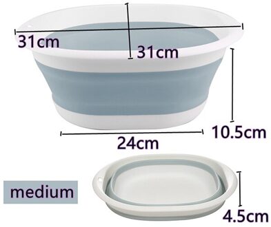 Plastic Vouwen Bassins Draagbare Wastafels Vouwen Wastobbe Badkamer Keuken Meubi Reizen Folding Wastafel Drie Model blauw medium