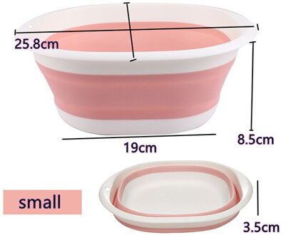 Plastic Vouwen Bassins Draagbare Wastafels Vouwen Wastobbe Badkamer Keuken Meubi Reizen Folding Wastafel Drie Model roze klein