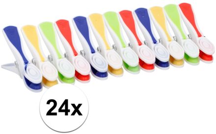 Plastic wasknijpers 24 stuks - Knijpers Multikleur