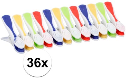 Plastic wasknijpers 36 stuks - Knijpers Multikleur