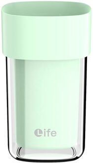 Plastic Wassen Mond Cup Voor Badkamer Thuis Reizen Draagbare Tandpasta Tandenborstel Doos Opslag Mode Borstelen Wassen Cup groen