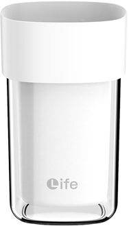 Plastic Wassen Mond Cup Voor Badkamer Thuis Reizen Draagbare Tandpasta Tandenborstel Doos Opslag Mode Borstelen Wassen Cup wit