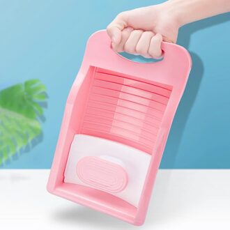 Plastic Wastobbe Met Wasbord Dikke Wasserij Wastafel Baby Ondergoed Plastic Wasserette Wastafel Roze