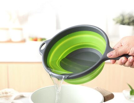 Plastic Water Scoops Huishoudelijke Water Scoop Opvouwbare Lange Handvat Multi-Lepel Water Blaas Keuken Gadgets Licht Groen