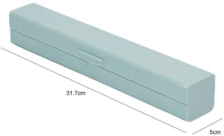 Plastic Wrap Dispenser Met Cutter Hervulbare Vershoudfolie Dispenser Keuken Aluminiumfolie Wax Paper Praktische Snijgereedschap blauw