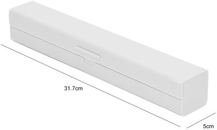 Plastic Wrap Dispenser Met Cutter Hervulbare Vershoudfolie Dispenser Keuken Aluminiumfolie Wax Paper Praktische Snijgereedschap wit