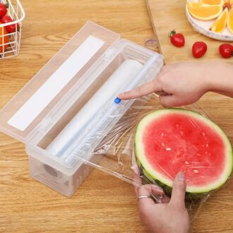 Plastic Wrap Dispenser Roll Case Plastic Wrap Dispenser Cutter Conserveermiddel Film Box Huishouden Keuken Accessoires