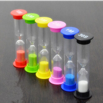 Plastic zand timer, Plastic zandloper, 1 minuut zand timer met Wit zand