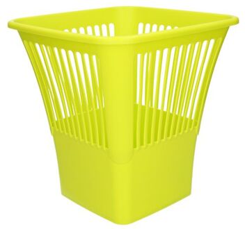 Plasticforte Afvalbak/vuilnisbak/kantoor prullenbak - plastic - groen - 30 cm - Prullenmanden