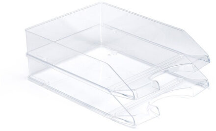 PlasticForte Brievenbakjes - Pakket van 4x stuks - A4 - transparant - kantoor postbakjes