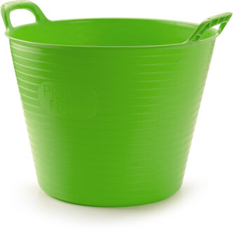 Plasticforte Flexibele emmer/kuip - groen - 42 liter - ECO kunststof - rond - 38 x 45 cm - Wasmanden