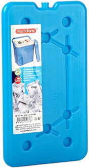 Plasticforte Koelelementen 450 gram - 14 x 25 x 1 cm - blauw - Voor koelbox en koeltas - Koelelementen