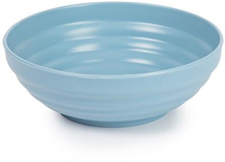 Plasticforte Kommetjes/schaaltjes - Dessert/ontbijt - Kunststof - D13 cm - ijsblauw - Kommetjes
