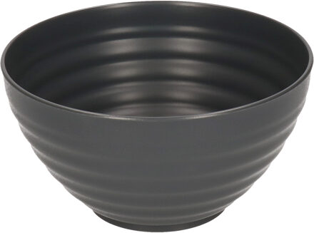 Plasticforte Kommetjes/schaaltjes - dessert/ontbijt - kunststof - D15 x 8 cm - antraciet - Kommetjes Zwart