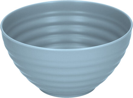 Plasticforte Kommetjes/schaaltjes - dessert/ontbijt - kunststof - D15 x 8 cm - ijsblauw - Kommetjes