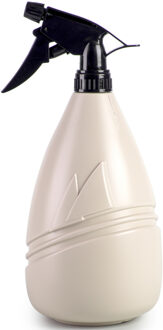 Plasticforte Plantenspuit met een inhoud van 1150 ml - beige - verstuiver kop - 26 cm - Plantenspuiten Crème