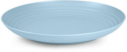 PlasticForte Rond bord/camping bord - D22 cm - ijsblauw - kunststof - Dinerborden
