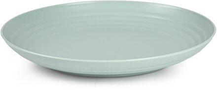 Plasticforte Rond diner bord/camping bord - Dia 25 cm - mintgroen - kunststof - Dinerborden