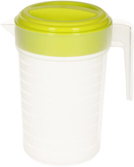 Plasticforte Waterkan met deksel - 1L - groen - kunststof - Schenkkannen