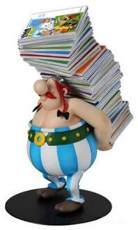 Plastoy Asterix: Obelix pile of comics - Collector Figure