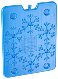 Plat groot koelelement - blauw - kunststof - 800 ml - 25 x 32 cm