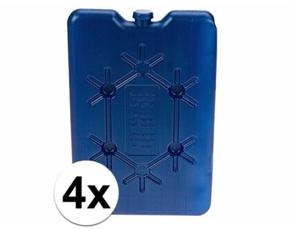Plat koelelement 200 gram - 4x - 11 x 16 cm - Koelelementen voor koelboxen