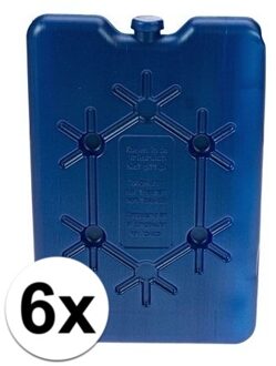 Plat koelelement 200 gram - 6x - 11 x 16 cm - Koelelementen voor koelboxen