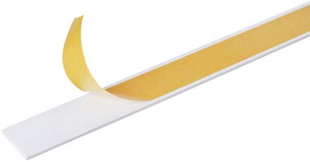 Plat Profiel - Pvc Wit - 20x2mm 2,6m - Zelfklevend