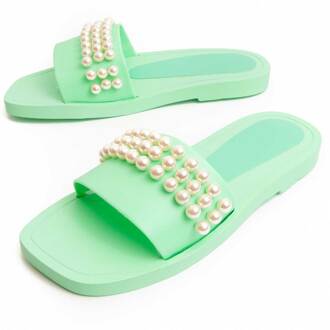 Plat Sandalen Summi6 In Groen