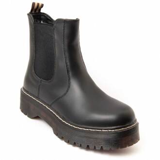 plateau enkellaars Botilan36 In zwart