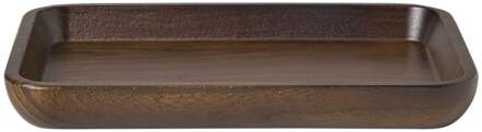 Plateau hout groot - bruin - 3.4x36x26.1 cm