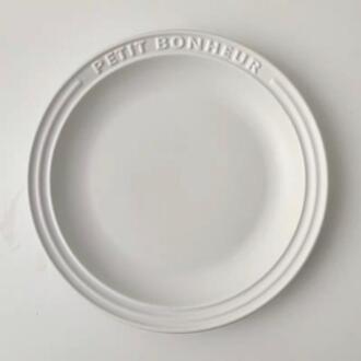 Plateau Keramische Plaat Senior Blauw Photo Props Ontbijt Plaat Dessert Plateau Voor Servies De Service Plaat White19.8cm