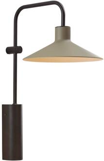 Platet A02 LED wandlamp met schakelaar zwart, oliv