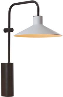 Platet A02 LED wandlamp schakelaar zwart, lichtgrijs