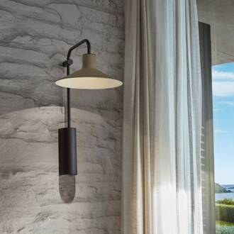 Platet A02 wandlamp E14 met schakelaar zwart, oliv