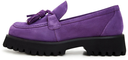 Platform Loafers - Violet Cesare Gaspari , Purple , Dames - 38 Eu,39 Eu,40 Eu,36 Eu,37 EU