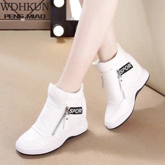 Platform Sneakers Shoes Red Black Casual Shoes Women Sneakers Ladies Platform Sneakers Heels Wedge Shoes Zapatillas Mujer 2020