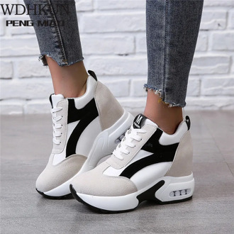 Platform Sneakers Shoes Red Black Casual Shoes Women Sneakers Ladies Platform Sneakers Heels Wedge Shoes Zapatillas Mujer 2020
