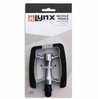 platformpedalen tourfiets 9/16 inch zilver/zwart Zilverkleurig