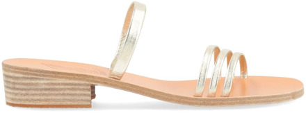 Platina Leren Siopi Hak Sandaal Ancient Greek Sandals , Gray , Dames - 40 Eu,38 Eu,37 Eu,39 EU