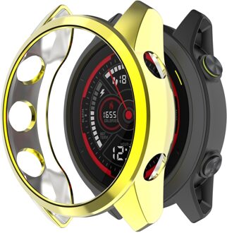 Plating Cover Case Voor Garmin Forerunner 745 Smart Watch Accessoires Anti Shock Plating Shell Beschermhoes Voor Forerunner 745 Goud