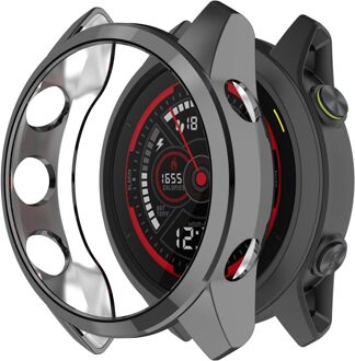 Plating Cover Case Voor Garmin Forerunner 745 Smart Watch Accessoires Anti Shock Plating Shell Beschermhoes Voor Forerunner 745 grijs