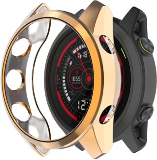 Plating Cover Case Voor Garmin Forerunner 745 Smart Watch Accessoires Anti Shock Plating Shell Beschermhoes Voor Forerunner 745 roos goud
