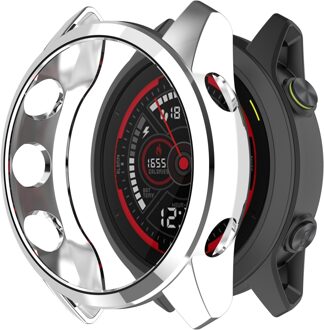 Plating Cover Case Voor Garmin Forerunner 745 Smart Watch Accessoires Anti Shock Plating Shell Beschermhoes Voor Forerunner 745 Zilver
