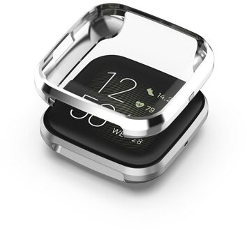 Plating Cover Voor Fitbit Versa 2 Band Case360 Graden Bescherming Voor Fitbit Versa/Versa2 Horloge Accessoires Scherm Beschermhoes roos goud