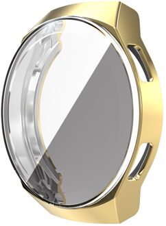 Plating Tpu Horloge Case Volledige Cover Screen Protector Soft Clear Beschermhoes Voor Huawei Horloge Gt 2e Accessoires goud