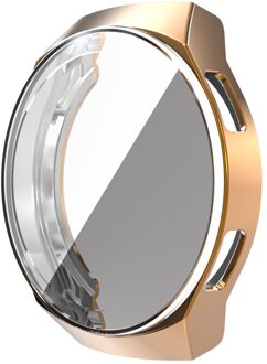 Plating Tpu Horloge Case Volledige Cover Screen Protector Soft Clear Beschermhoes Voor Huawei Horloge Gt 2e Accessoires roos goud
