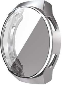 Plating Tpu Horloge Case Volledige Cover Screen Protector Soft Clear Beschermhoes Voor Huawei Horloge Gt 2e Accessoires zilver
