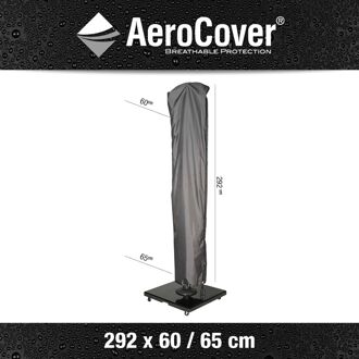 Platinum Aerocover vrijhangende parasolhoes H292x60/65 voor Challenger 400 x 300 Grijs-antraciet